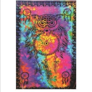 NWT Majestic Owl Tapestry Multicolor 54in x 86in